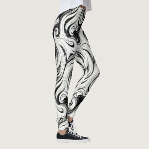 Leggings Resumen Swirls Whispy Liquid Hair