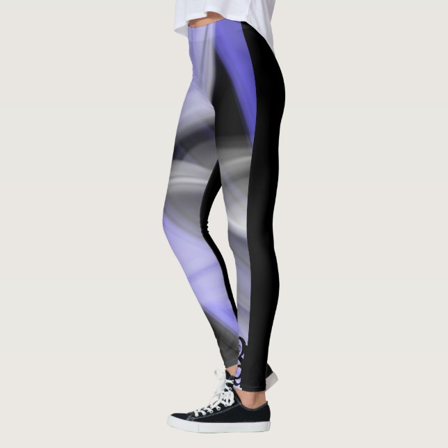 Leggings Resumen Tendencia Violeta de Lavanda (Izquierda)