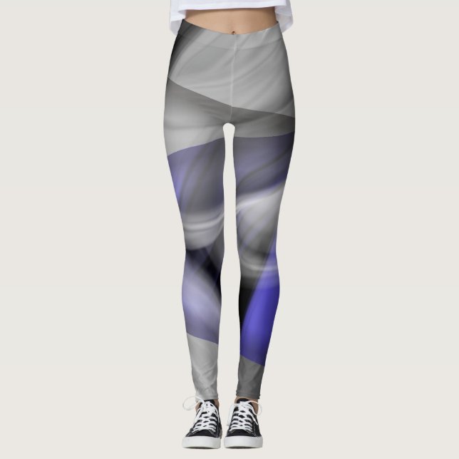 Leggings Resumen Tendencia Violeta de Lavanda (Anverso)