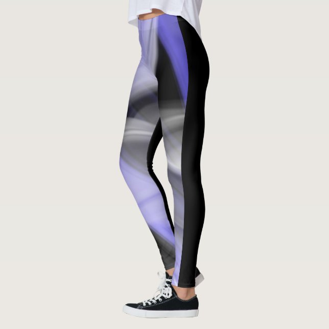 Leggings Resumen Tendencia Violeta de Lavanda (Izquierda)
