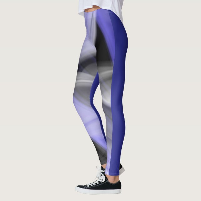 Leggings Resumen Tendencia Violeta de Lavanda (Izquierda)