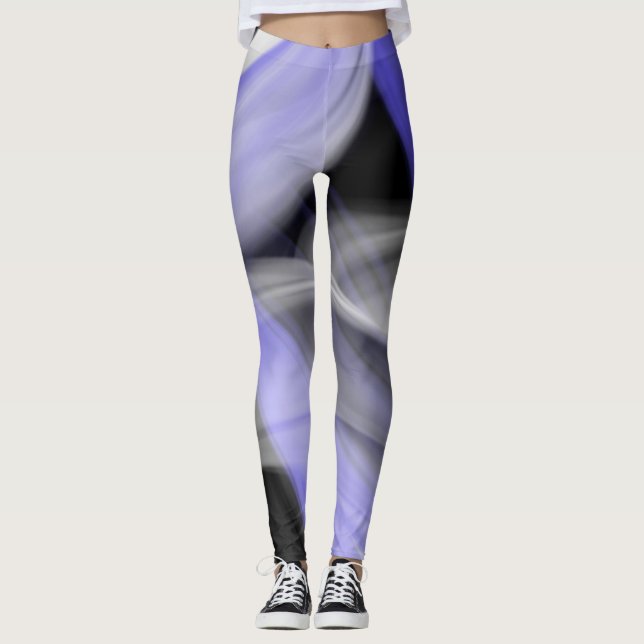 Leggings Resumen Tendencia Violeta de Lavanda (Anverso)