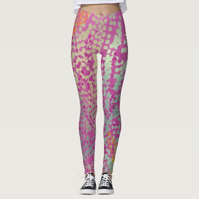 Leggings Resumen trippy moderno (Anverso)