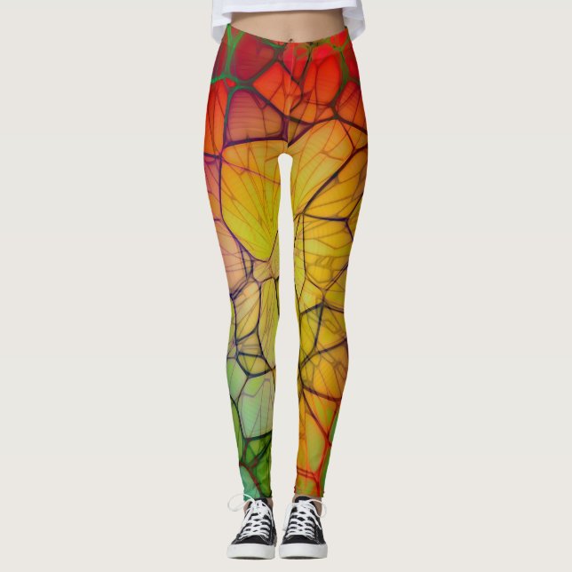 Leggings Resumen web arcoiris (Anverso)