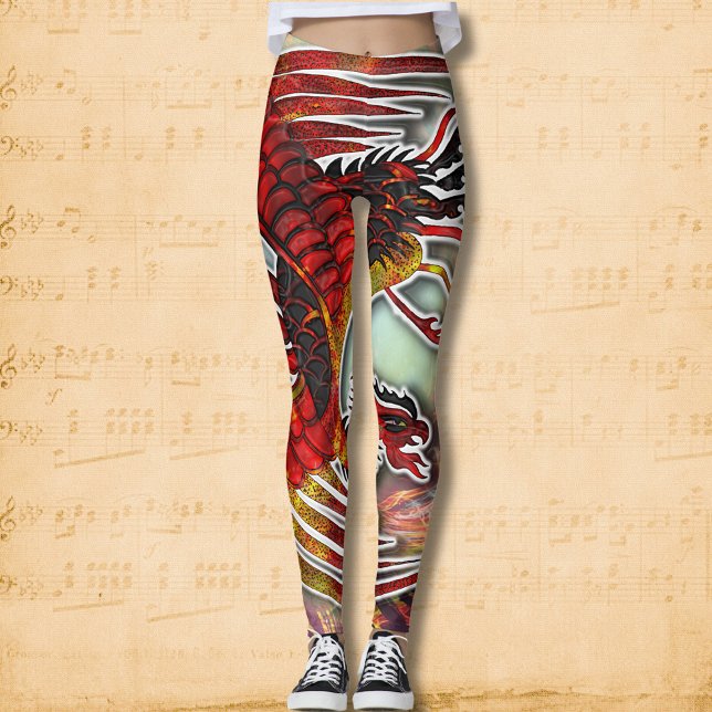 Leggings Resurgimiento de Phoenix: Saltando de la llama de  (Subido por el creador)
