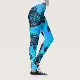 Leggings Retorno estilizado En Azul - Piernas