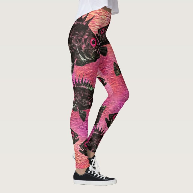 Leggings Retorno estilizado en rosa - Piernas (Derecha)