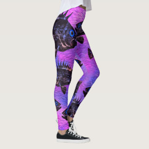 Leggings Retorno estilizado en rosa/púrpura - Piernas