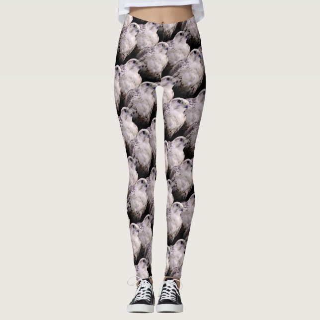 Leggings Retrato visto de un inquisitivo Halcón (Anverso)
