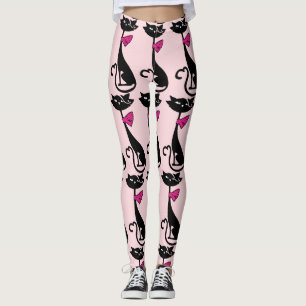 LEGGINGS RETRO BLACK CAT LEGGINING