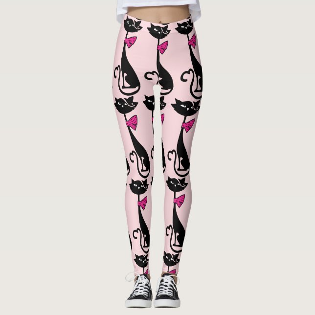 LEGGINGS RETRO BLACK CAT LEGGINING (Anverso)