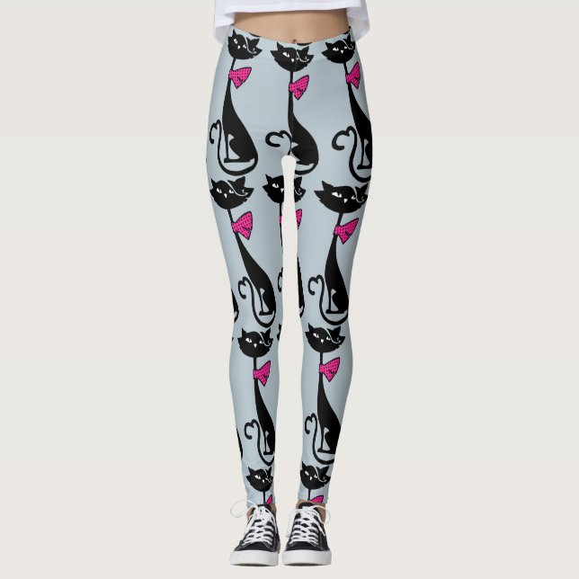 LEGGINGS RETRO BLACK CAT LEGGINING (Anverso)