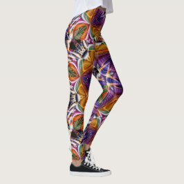 Leggings Retro Boho Bohemie Hippie Trippy Rosette Mandala