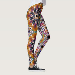 Leggings Retro Boho Bohemie Hippie Trippy Rosette Mandala