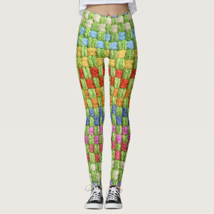 Leggings Retro Bright Potholder Weave