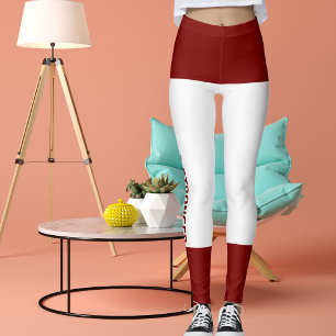 Leggings Retro de gatos de franjas blancas profundas person