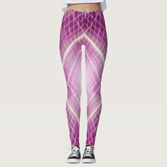 Leggings Retro de los 80: fondo 3D de ciencia ficción. (Anverso)