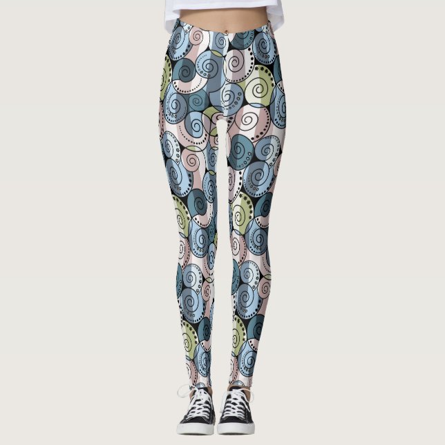 Leggings Retro, espiral (Anverso)