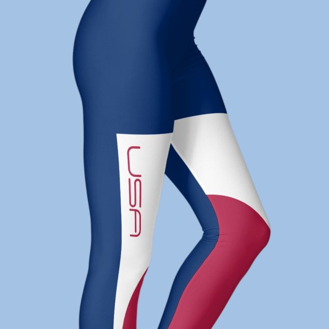 Leggings Retro Fitness Rojo Blanco Azul USA (Subido por el creador)