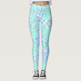 Leggings Retro Groovy Boho Hippie Trippy Colorido Mármol