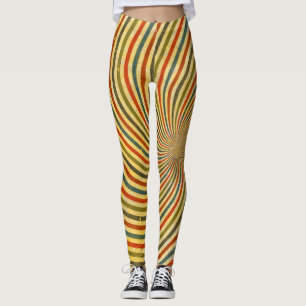 Leggings Retro Grunge Swirl Stripes + tus ideas