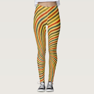 Leggings Retro Grunge Swirl Stripes + tus ideas