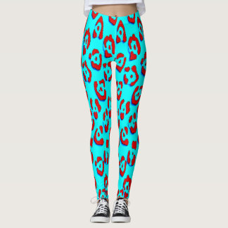 Leggings retro leopard skin pattern