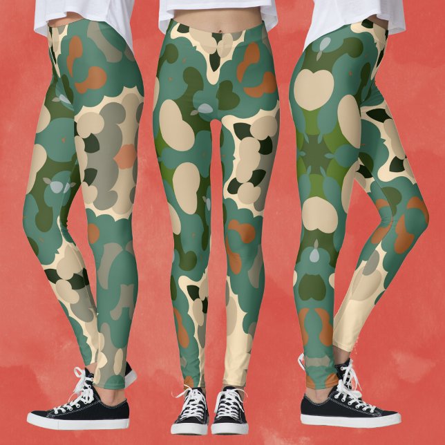 Leggings Retro Mandala Green Brown y Naranja (Subido por el creador)