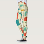 Leggings Retro Medio Siglo Mod Espacio Atómico Era Rojo Ver<br><div class="desc">Retro Medio Siglo Mod Espacio Atómico Edad Verde azuladas Piernas Rojas</div>