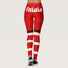 Leggings Retro Navidades Red White Fa La La