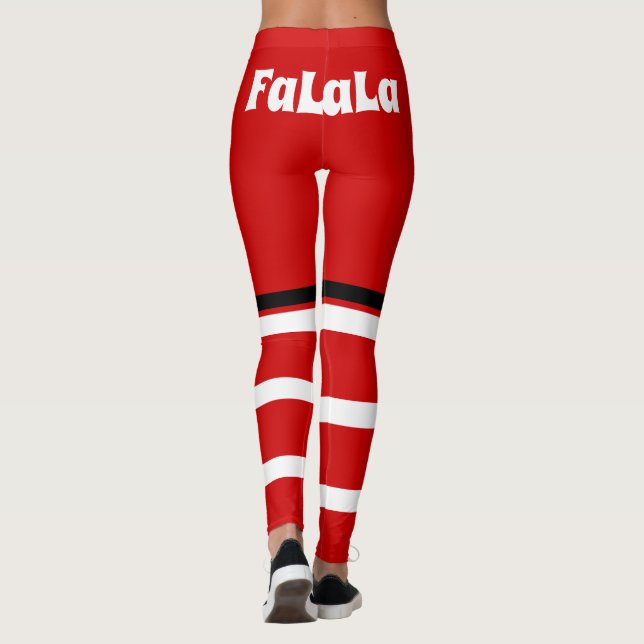 Leggings Retro Navidades Red White Fa La La (Reverso)