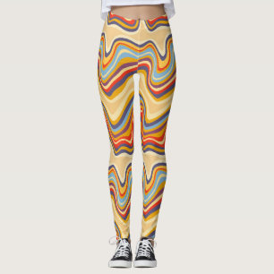 Leggings retro onda junto al mar