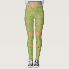 Leggings Retro Playas Moléculas pequeñas Universo Peach Gre