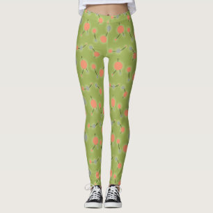 Leggings Retro Playas Moléculas pequeñas Universo Peach Gre