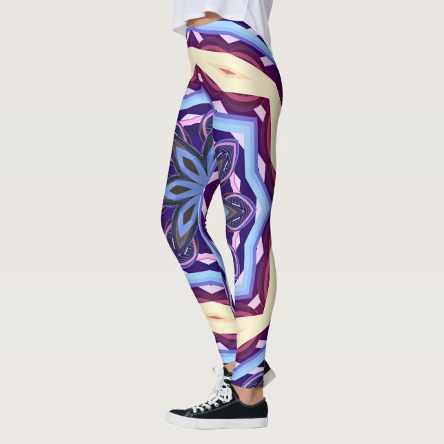 Leggings Retro Psicodélico Mandala Trippy Hippie Boho (Izquierda)