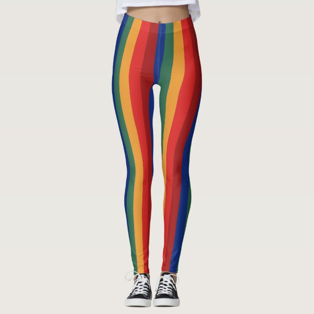 Leggings Retro Rainbow Regenbogen Regenbogenfarben (Anverso)