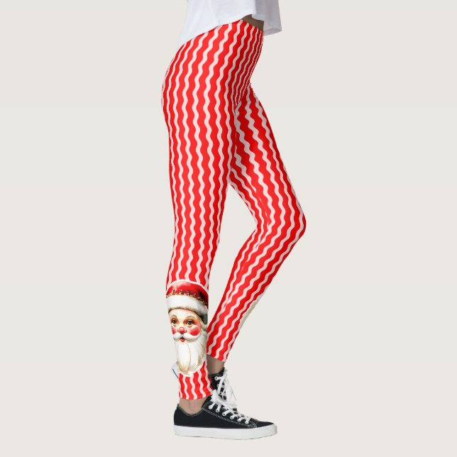 Leggings Retro Rojo Santa Claus Navidades de Ric Rac Rojo (Derecha)