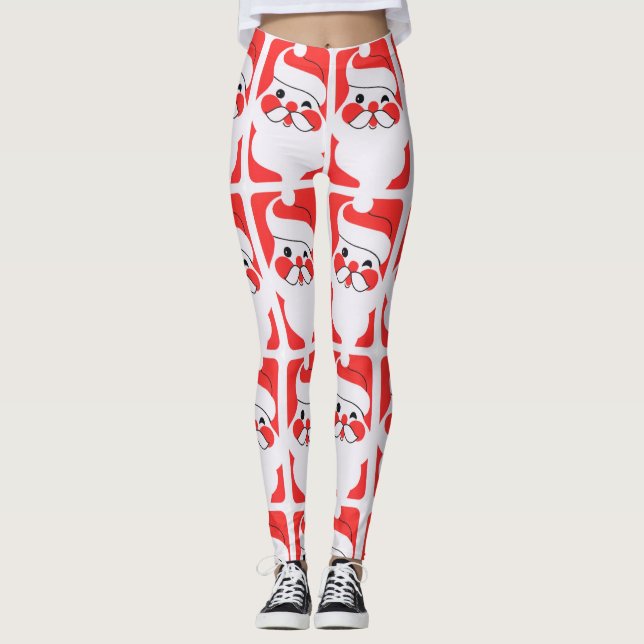 Leggings Retro Santa Claus (Anverso)