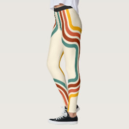 Leggings Retro Stripe Rainbow Vintage