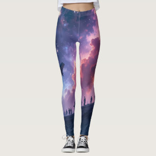 Leggings Retro Sunshine Patterns – Bold Colorful