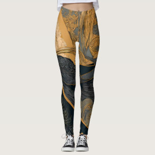 Leggings Retro Sunshine Patterns – Bold Colorful