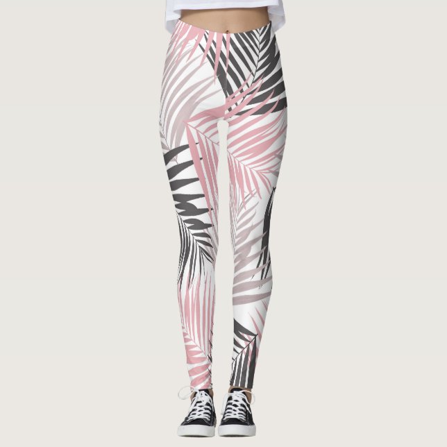 Leggings Retro tropical 9 (vibraciones de playa) #palmeras  (Anverso)