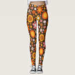 Leggings Retro Vintage Floral Botánica 60S 70S Resumen<br><div class="desc">Retro Vintage Floral Botánica 60S 70S Resumen</div>