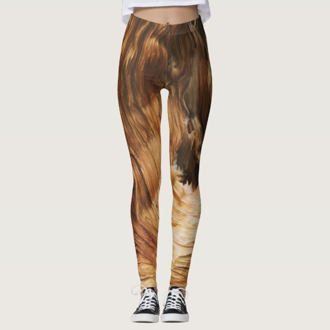 Leggings revestimiento de madera-textura-naturaleza-legging (Anverso)