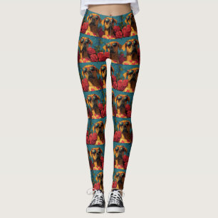 Leggings Rhodesian Ridgeback Corazones Rosas Día de San Val