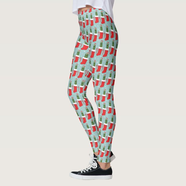 Leggings Rick y Morty | Navidades Pickle Rick Pattern (Izquierda)
