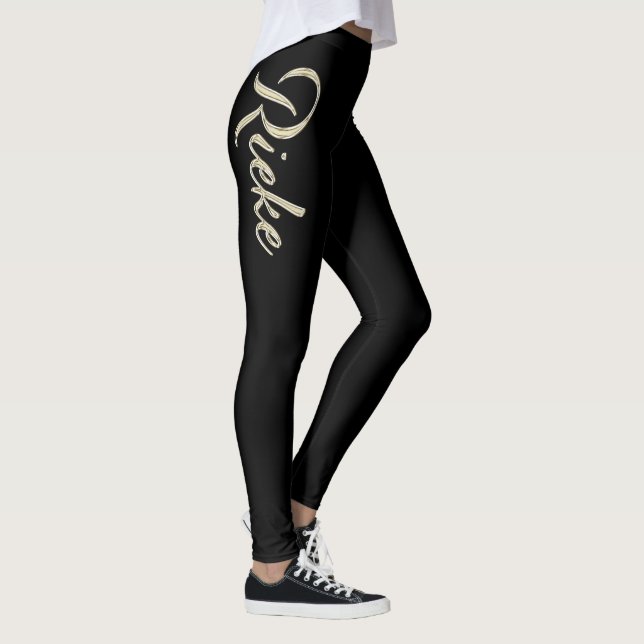 Leggings Rieke white gold Handwriting Hose (Derecha)