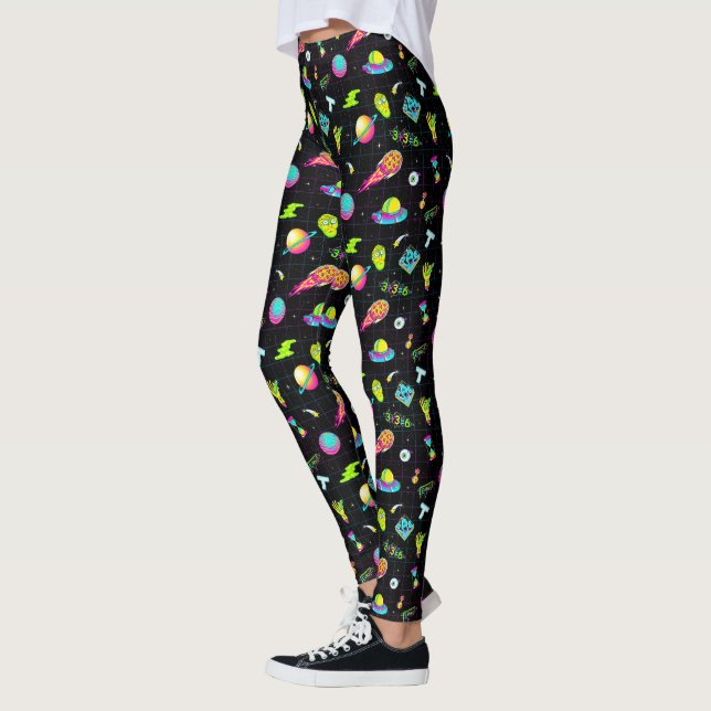 Leggings RIQUEZA Y MORTY™| Patrón de la estación psicodélic (Izquierda)