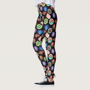 Leggings RIQUEZA Y MORTY™  Patrón de parches en el espac