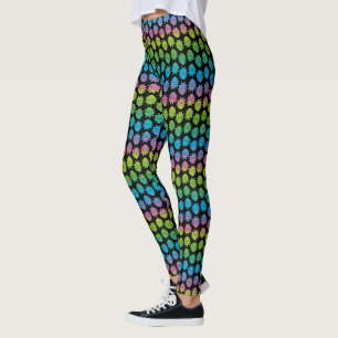 Leggings RIQUEZA Y MORTY™ Patrón Rainbow Rick Head